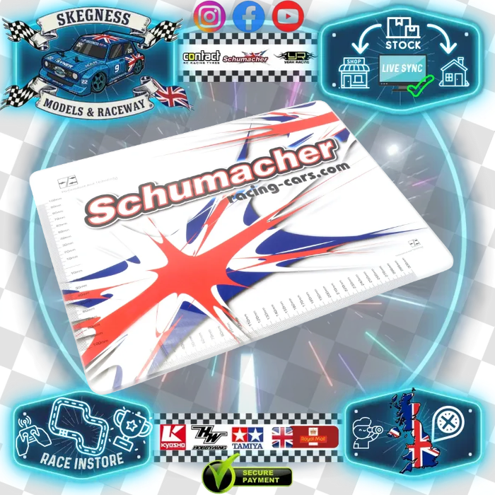 SCHUMACHER - 1/10 CAR/BUGGY/ 1/12 6MM GLASS SETUP BOARD (L40xW30cm) - G353
