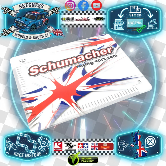 SCHUMACHER - 1/10 CAR/BUGGY/ 1/12 6MM GLASS SETUP BOARD (L40xW30cm) - G353