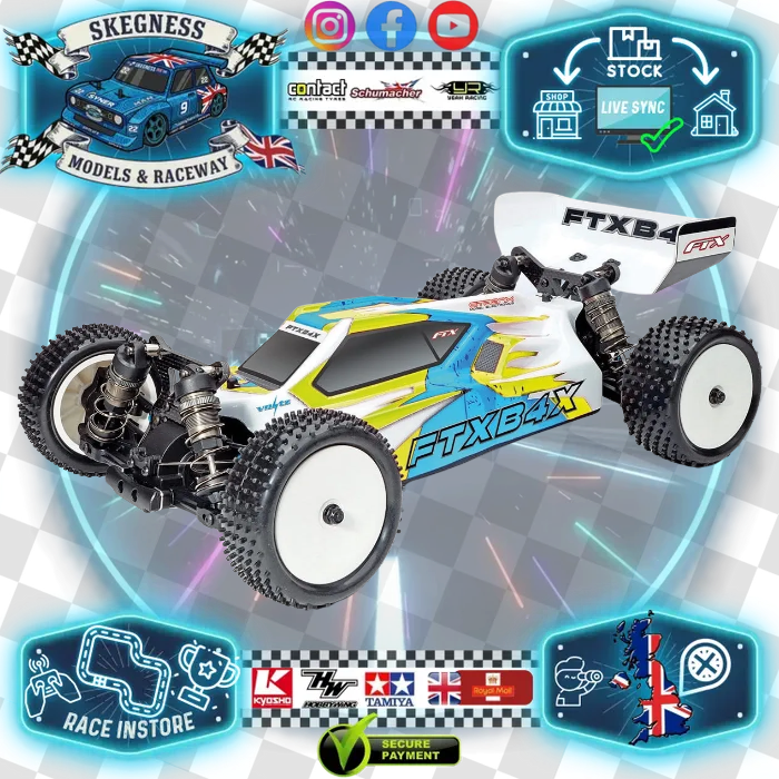 Pre-Order - FTX B4X 4WD 1/10 Buggy RTR Brushless - FTX5467YB - Yellow/Silver (Due End June 2026) (Requires battery & charger to complete)