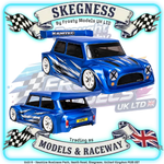 Kamtec - NEW 1/12 MINI MONSTER 759 Lexan Body With Spoiler (Free Stickers) (Streamlined Box Arch & Lowered Roof) - Fits all GT12 Minis Battcave / Kamtec / Mardave / Mini Assassin (CLEAR BODY) (160mm wide by 178mm wheelbase) (Standard Thickness)