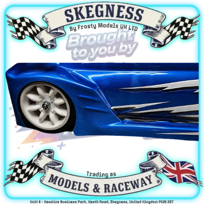 Kamtec - NEW 1/12 MINI MONSTER 759 Lexan Body With Spoiler (Free Stickers) (Streamlined Box Arch & Lowered Roof) - Fits all GT12 Minis Battcave / Kamtec / Mardave / Mini Assassin (CLEAR BODY) (160mm wide by 178mm wheelbase) (Standard Thickness)