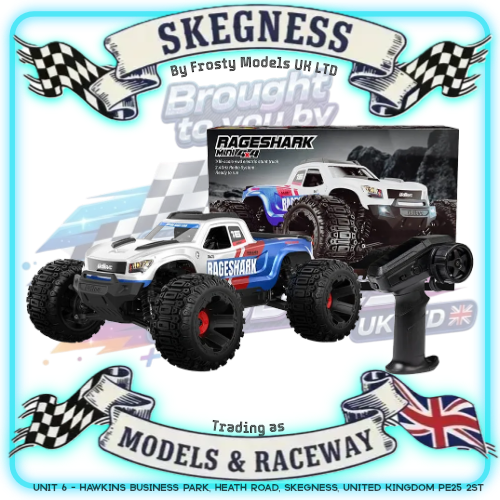 UDI RC - RAGESHARK MONSTER TRUCK 1/16 BRUSHED RTR - Blue/White - UDI-UD1611B  (7.4V Li-ion 1200mAh & Charger Included)