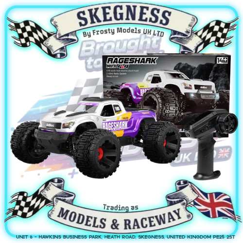 UDI RC - RAGESHARK MONSTER TRUCK 1/16 BRUSHED RTR - Pink/White - UDI-UD1611P (7.4V Li-ion 1200mAh & Charger Included)
