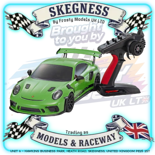 Kyosho - 1/10 RC Car RTR Fazer FZ02 Porsche 911 GT3 RS 2018 Lizard Green Readyset - K.34445T1B (Battery & Charger Required) (New Clipless Body Design - Not magnets!)