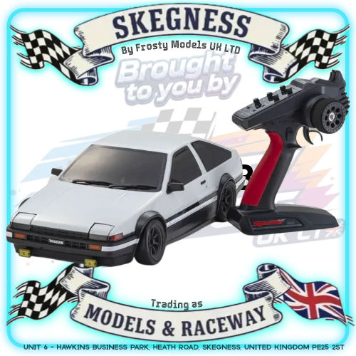 Kyosho - Fazer D2 Toyota Sprinter Trueno AE86 White 1/10 RC Car RTR Drift Readyset - K.34501B FAZER Series (Just add battery & charger)