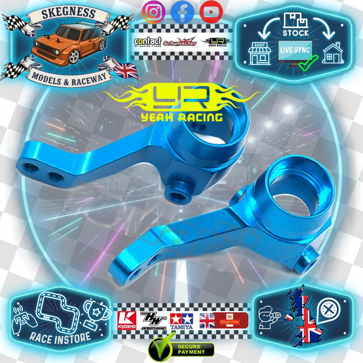 Yeah Racing - Aluminum Front Knuckle Arm Set - For: Tamiya M05 / M05 Ver.II / M06 - TAMC-S01 (might only work with TAMC-001 & TAMC-003 or the entire kit for best performance)