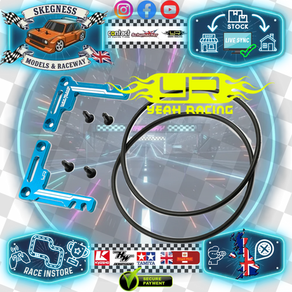 Yeah Racing - Aluminum Short Battery (shorty) Holder Set For Tamiya TT02 Series - TATT-075BU