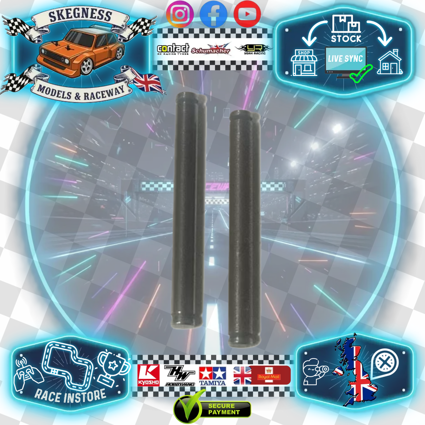 Kamtec - Std Kingpins for Bangers, Hot Hatch / Rod