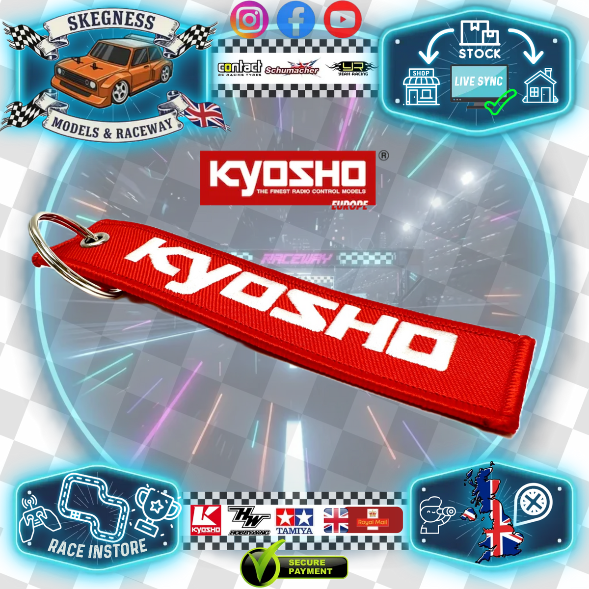 Kyosho - Teamwear - Aviator Key-Holder (Keychain Fob) - K.88030PC