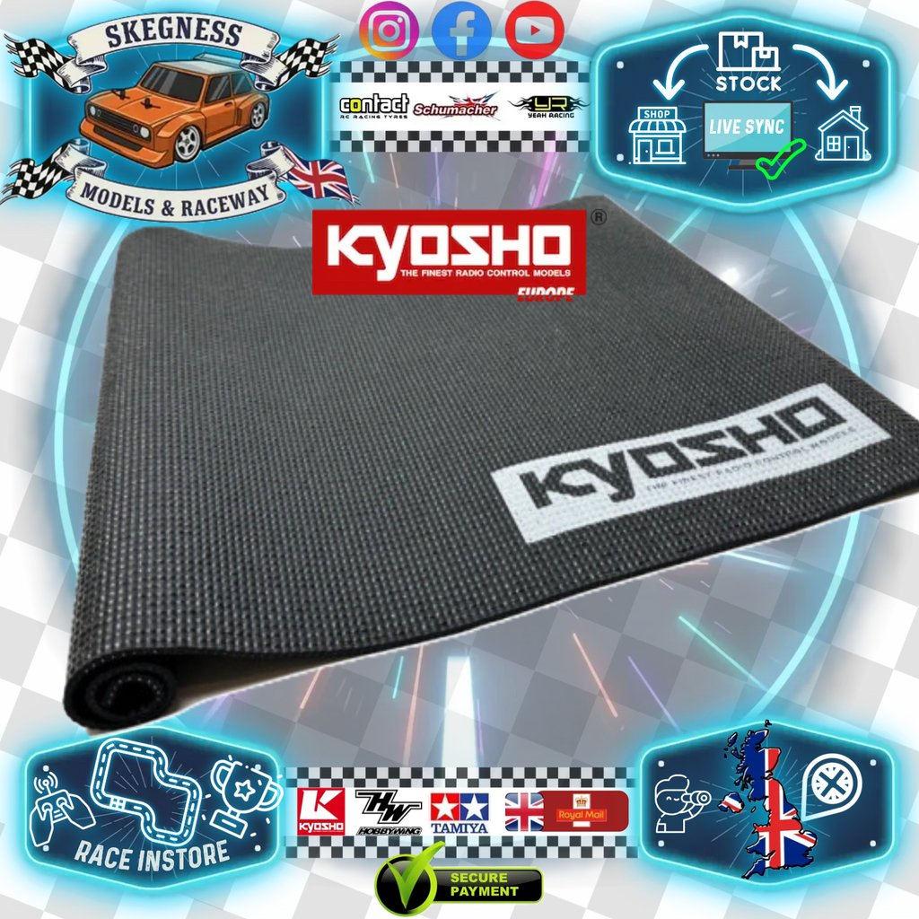 Kyosho - Teamwear / Racewear - Large (Black) Pit Mat (1200x600mm) - K.88092XL