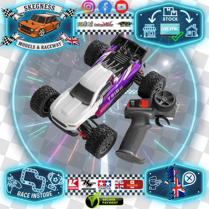 PD RACING - TR16 II Brushed Purple Truggy 1/16 SCALE READY TO RUN WITH 2S LIPO (30mph) - PD304T-P