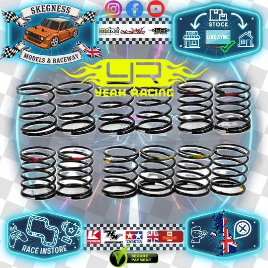 Yeah Racing - 50mm Big Bore Go Spring Set (12x springs - 3x rates) - BBG-014BK (Big Bore Shocks Only)
