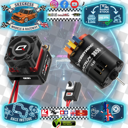 Hobbywing - QuickRun COMBO QR10BL60-SD ESC & Brushless Motor G2+QR3650SD 17.5T G2 - HW30803202