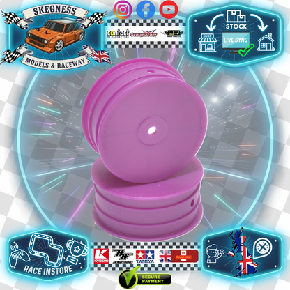 Schumacher - 1/10 4wd Buggy Wheels (12mm Hex) - Front - (2 pcs) - Purple - U9375