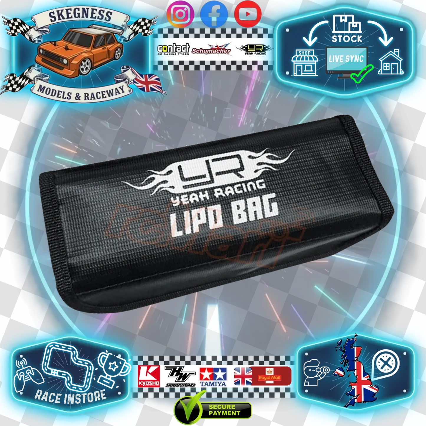 Yeah Racing - RC Lipo Battery Safe Guard Charging Bag - YA-0545