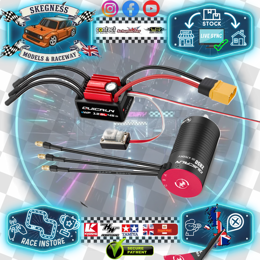 Hobbywing - QR12BL45 G2 & 2840SL 4700KV COMBO - Micro Brushless System - (Ideal for 1/12-1/14h Applications) HW38030212