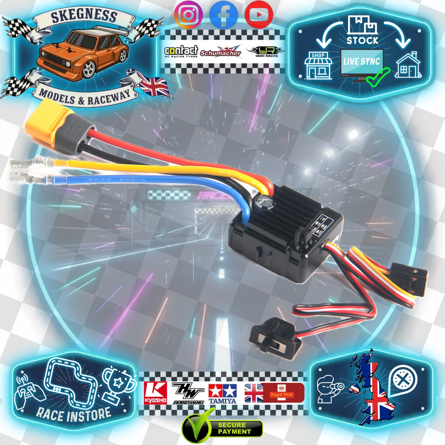 Yikong - Hobbywing 1060 Derived 60A ESC - YK21234 (Same as THW-1060-ESC that comes in Tamiya Kits)