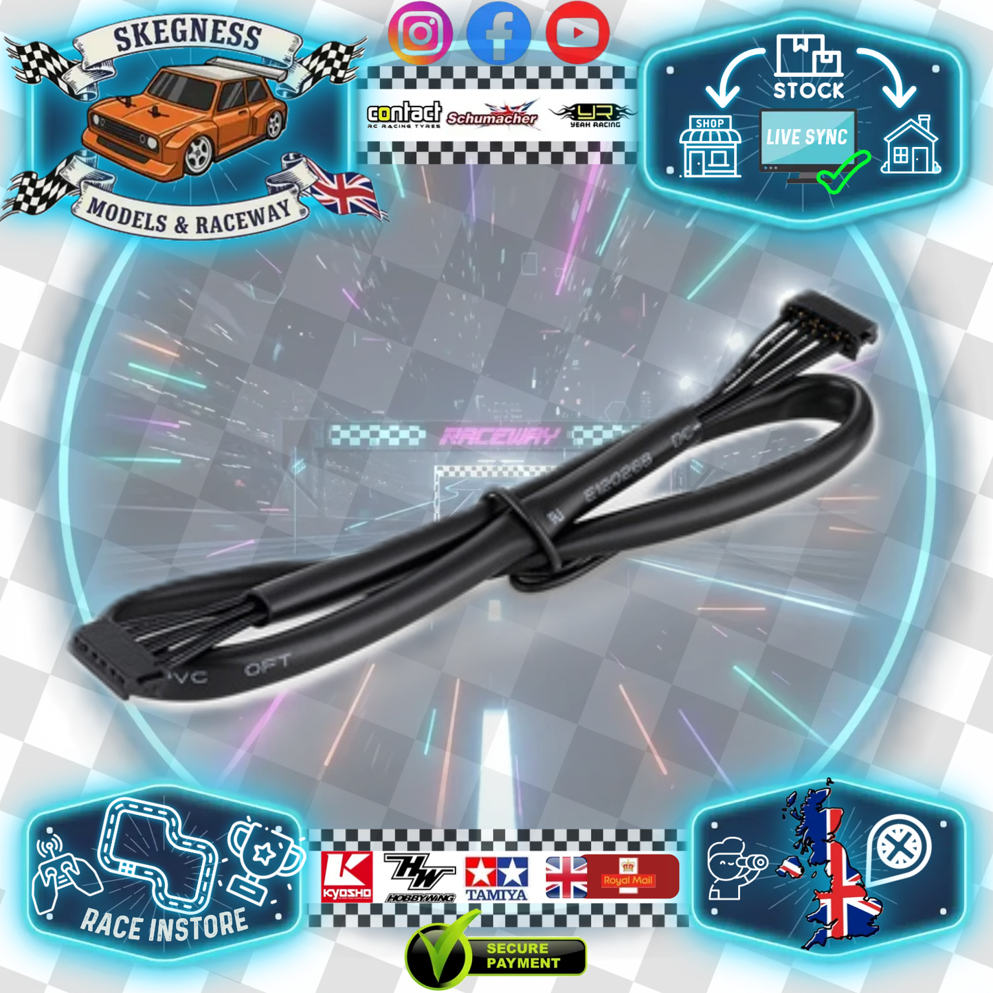 Hobbywing - XERUN - Sensor Cable - 300mm Extra Long! - HW2363000