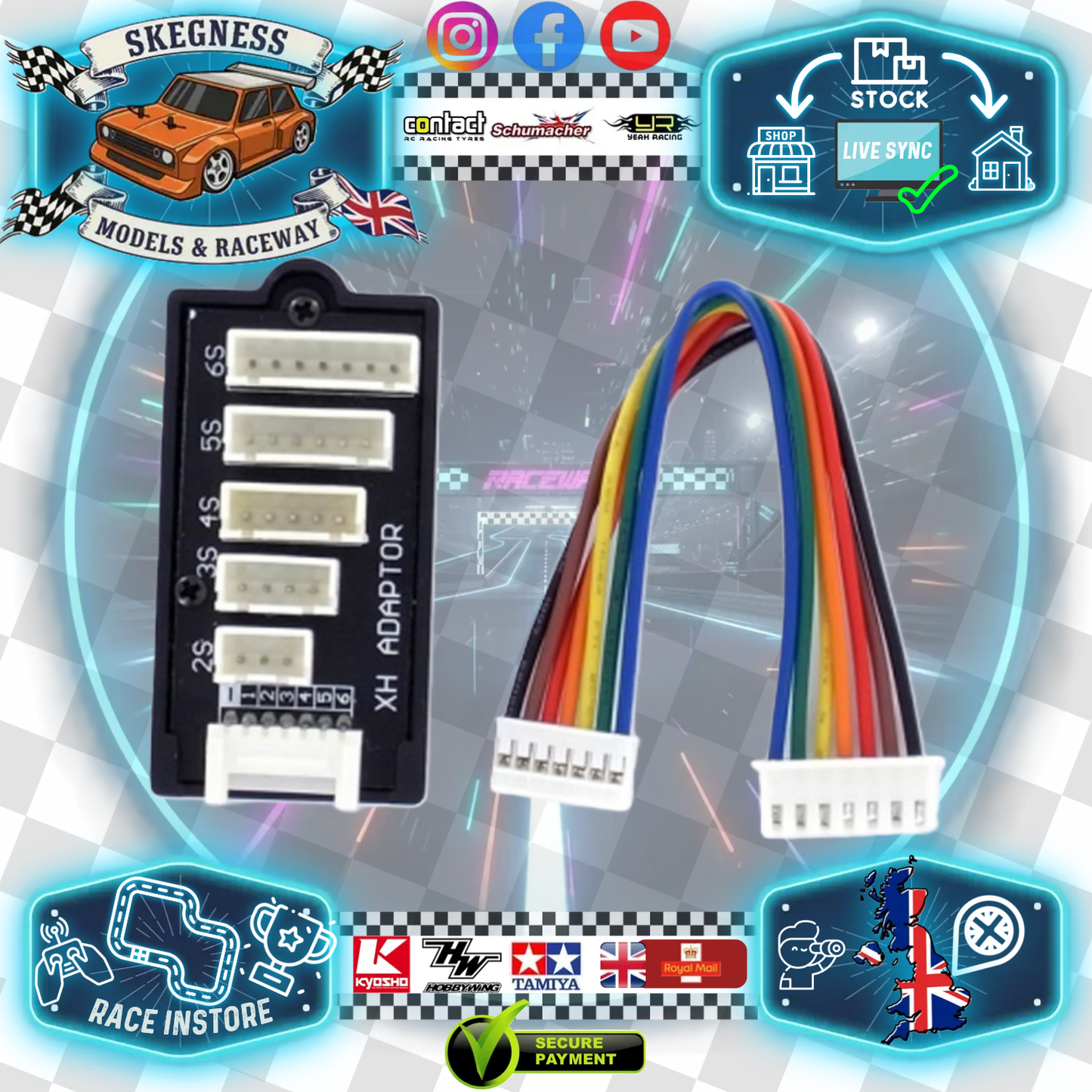 SkyRC - Charger Battery Lipo Balance Lead XH Adaptor 2S / 3S / 4S / 5S / 6S - (use with 6S Chargers) SK-600020-04