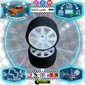 RAGE - MTC & M-Chassis (Rear) Wheels (White Soft Wheel/ 46sh) And Foam Tyre (2Pcs) (25mm Wide) R2532-WSW