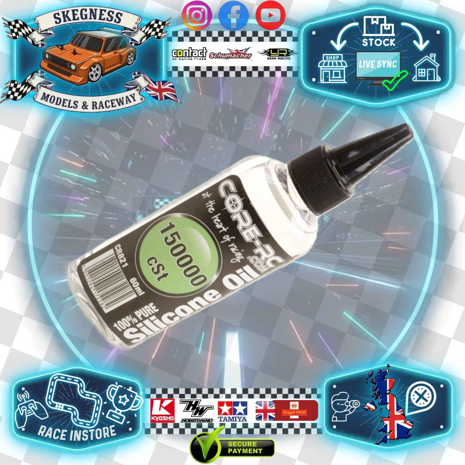 CORE RC - CAR/BUGGY/TRUCK SILICONE SHOCK/DIFF OIL (60ML) 100-500,000CST MULTI LISTING