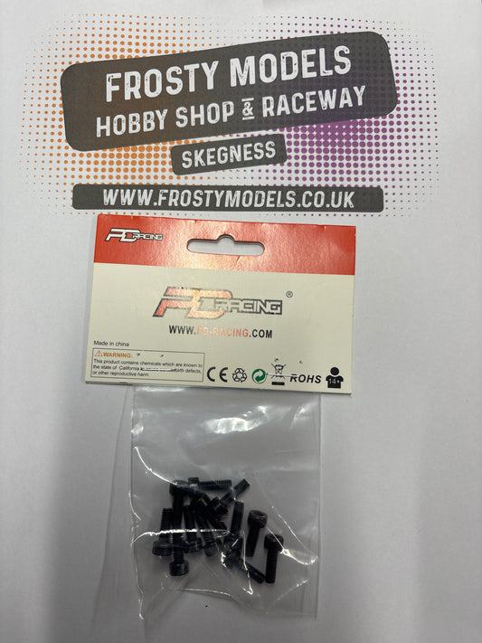 PD RACING SPARES - 1/10TH TK10 & TR10 - Hex Screw HM4*12   12PCS