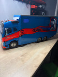 Custom 1of1 Tamiya 1/14 Volvo FH16 Race Truck 6x4 with FULL MFU Euro Lights & Sounds - with telescopic ramp (Tractor Truck Series - 3Speed gears)