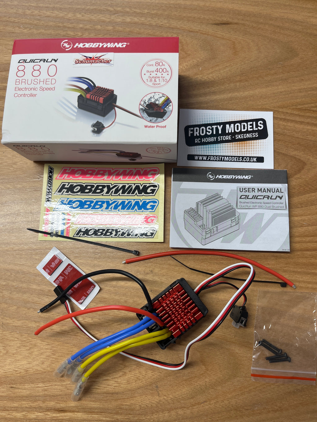 HOBBYWING - QUICRUN 880 DUAL BRUSHED ESC - HW30120301 (no battery plug supplied)