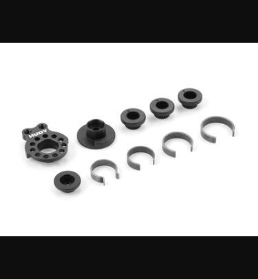 HUDY - Hudy Accessories ALU FIXED SERVO SAVER 1/12 - SET - DY293350