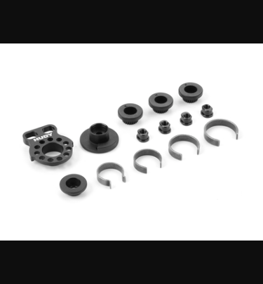 HUDY - Hudy Accessories ALU ADJUSTABLE SERVO SAVER 1/12 - SET - DY293351