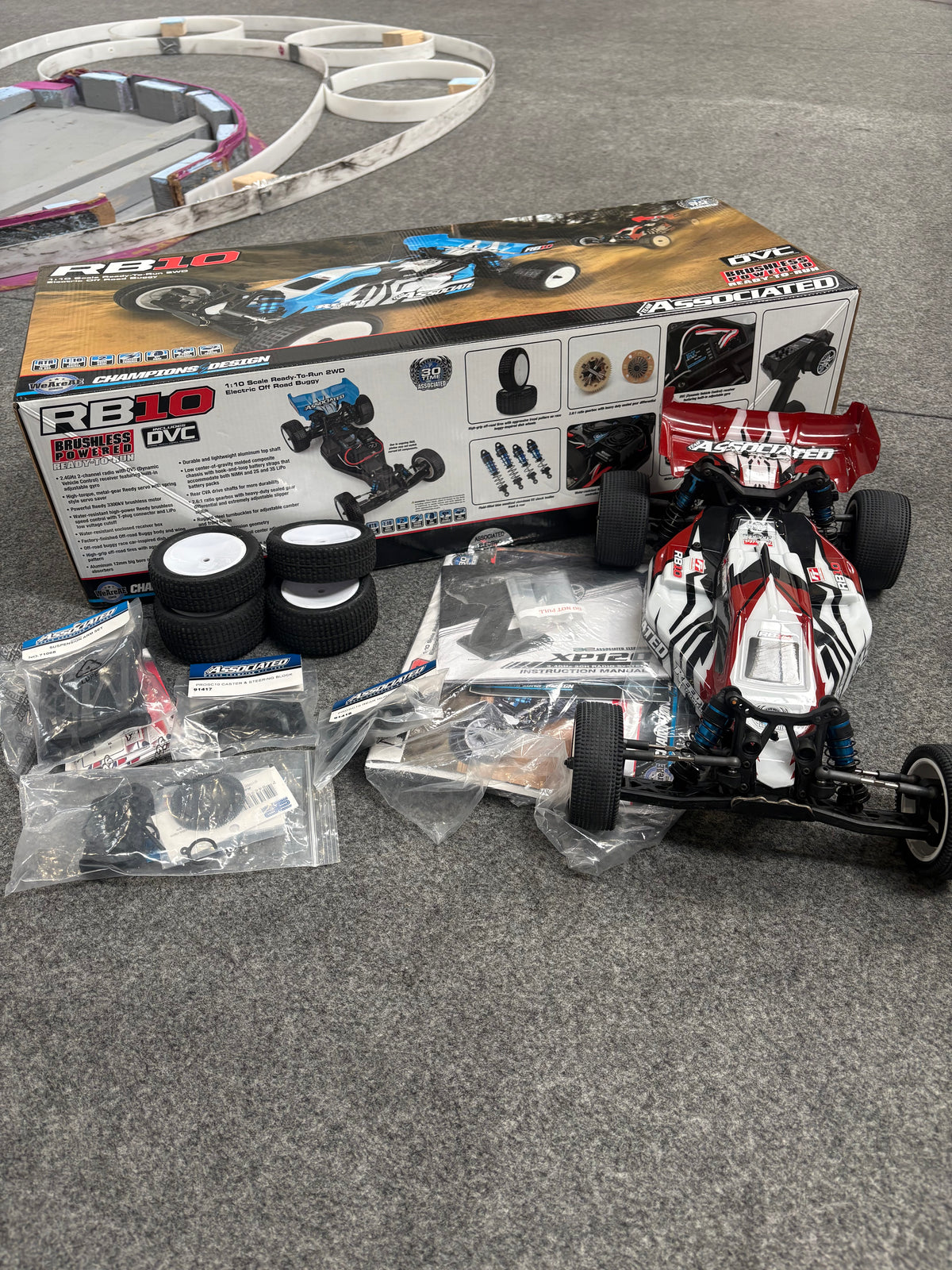 Used - Team Associated RB10 Brushless 2WD 1/10 RC Buggy - Just add Radio, battery & Charger to complete - only ever driven indoor on our raceway