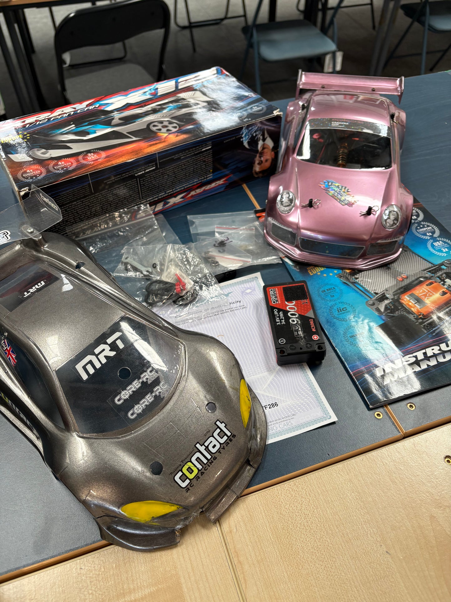 Used - Xray X12 2017 - With 1S ESC, 13.5T Motor, Micro Servo, LMGT3 Body & Spares