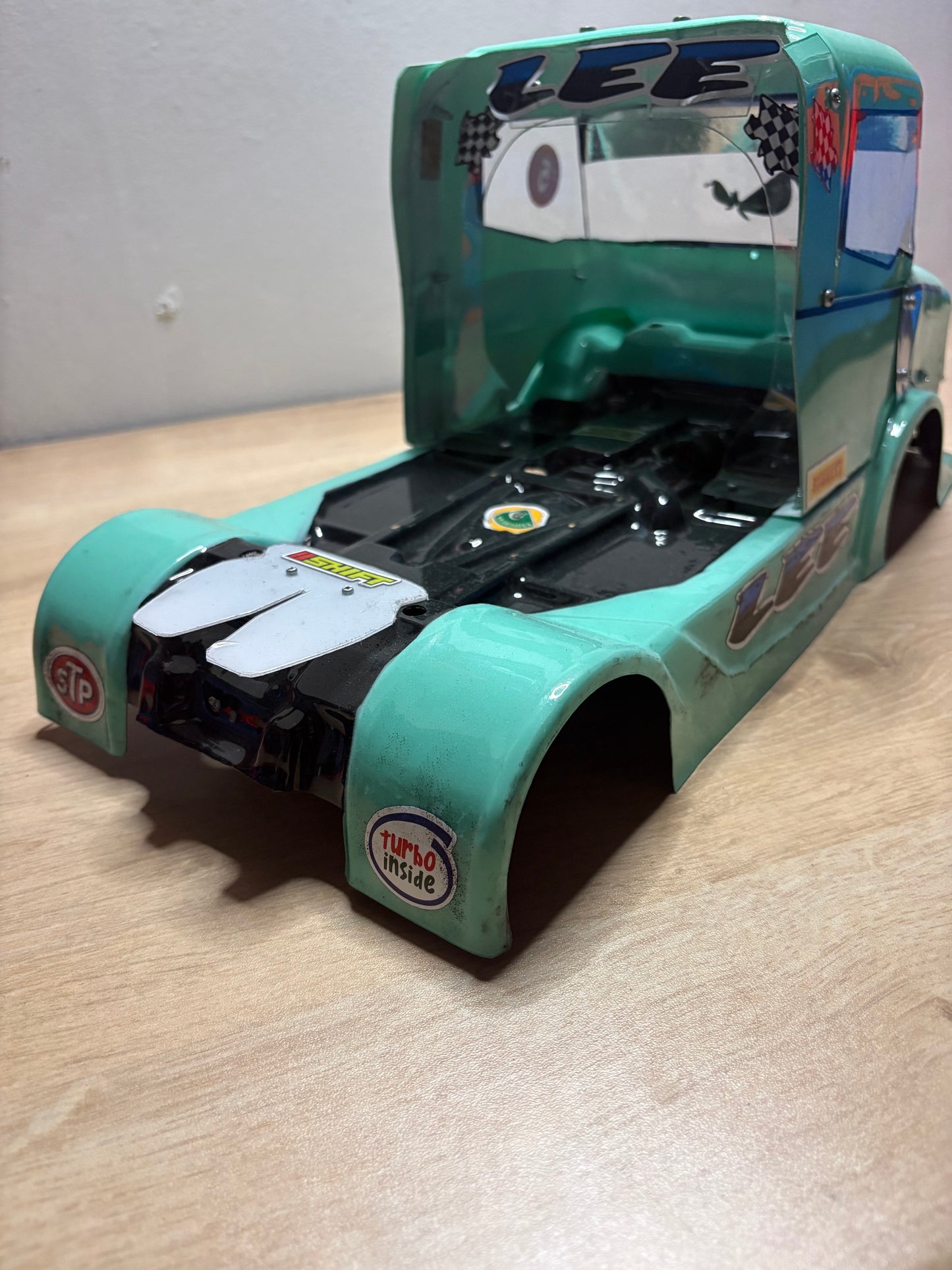 1 Of 1 Custom Scania T-Cab for Tamiya TT01E Euro Truck - Based on Man TGS Lexan Body - Custom Vacuum Formed from 1mm Lexan (fits any 1/10 RC Car, scaled to 1/14th)