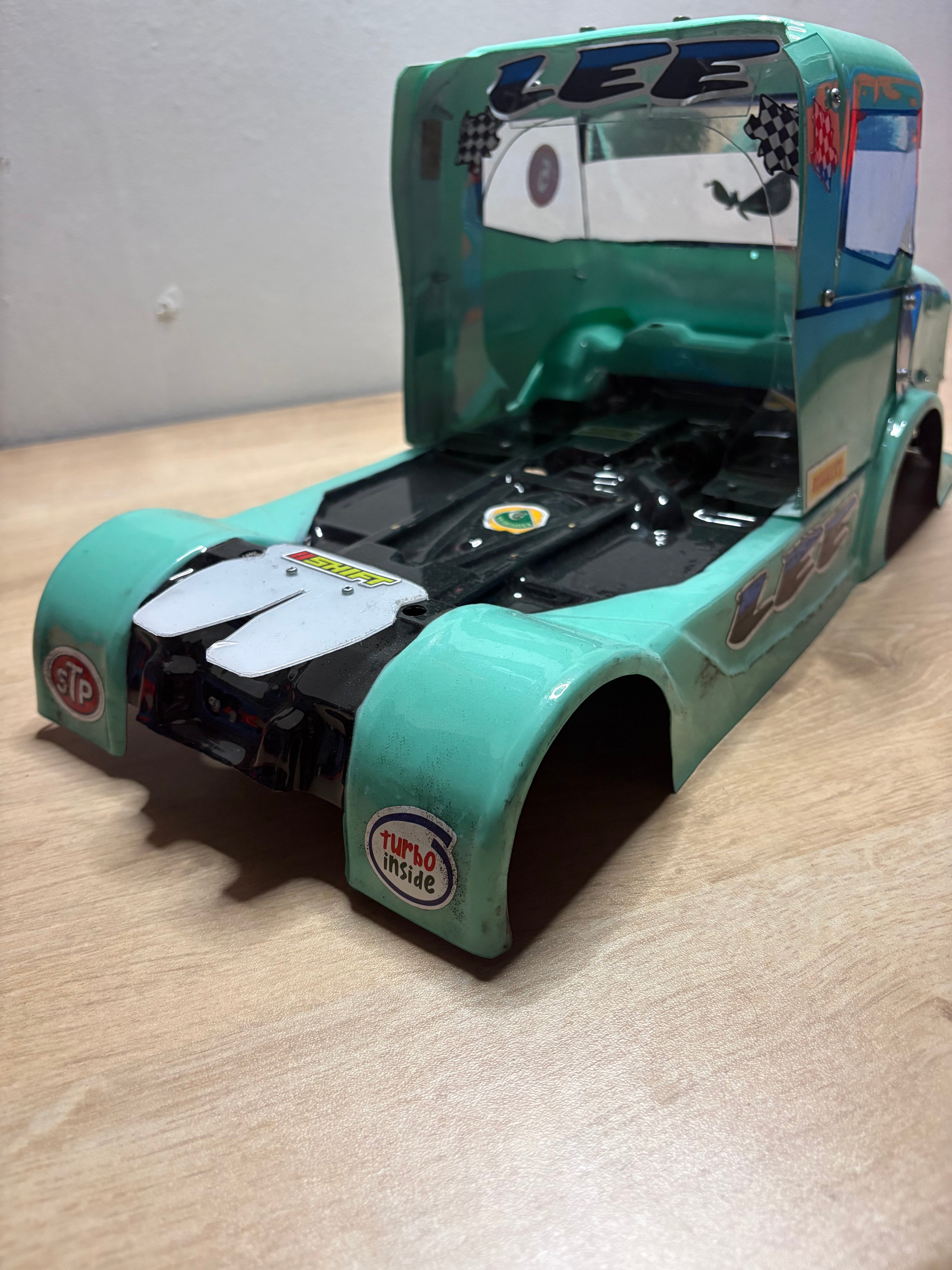 1 Of 1 Custom Scania T-Cab for Tamiya TT01E Euro Truck - Based on Man TGS Lexan Body - Custom Vacuum Formed from 1mm Lexan (fits any 1/10 RC Car, scaled to 1/14th)