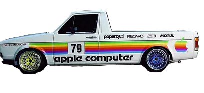 1/10 190mm Wide RC Touring Car Body Shell - Clear Lexan - VW Caddy Bodyshell Classic Apple Livery (258mm Wheelbase / 190mm Wide) - everything in photo included)