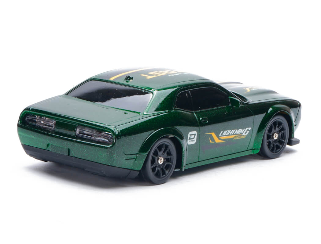 E-ZEE RC - Micro RC Car 1/43 LIGHTING STINGER 4WD DRIFT CAR WITH GYRO - GREEN - EZ-8501EGN