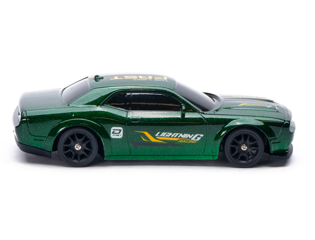 E-ZEE RC - Micro RC Car 1/43 LIGHTING STINGER 4WD DRIFT CAR WITH GYRO - GREEN - EZ-8501EGN
