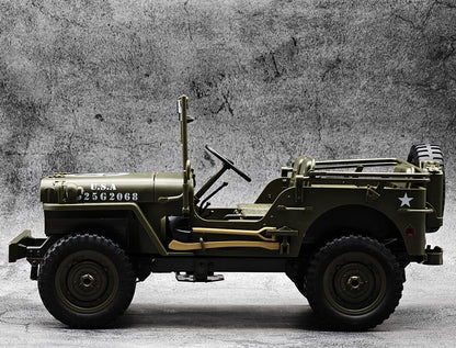 E-ZEE - RC 1/10 4WD RC WILLYS JEEP WITH LED LIGHTS - (Lipo Battery & Charger Included) -