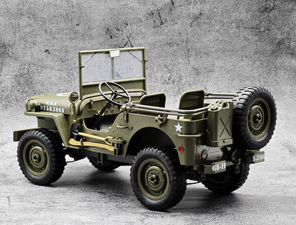 E-ZEE - RC 1/10 4WD RC WILLYS JEEP WITH LED LIGHTS - (Lipo Battery & Charger Included) -