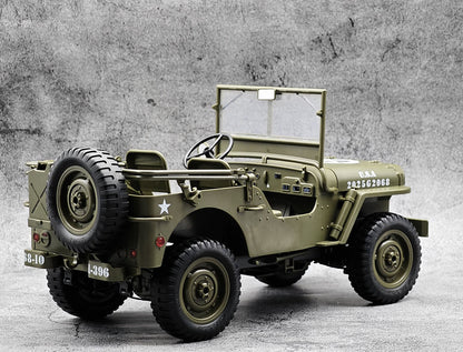 E-ZEE - RC 1/10 4WD RC WILLYS JEEP WITH LED LIGHTS - (Lipo Battery & Charger Included) -