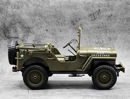 E-ZEE - RC 1/10 4WD RC WILLYS JEEP WITH LED LIGHTS - (Lipo Battery & Charger Included) -