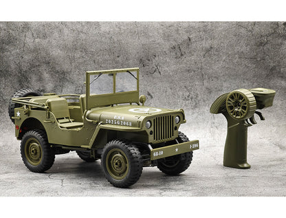 E-ZEE - RC 1/10 4WD RC WILLYS JEEP WITH LED LIGHTS - (Lipo Battery & Charger Included) -