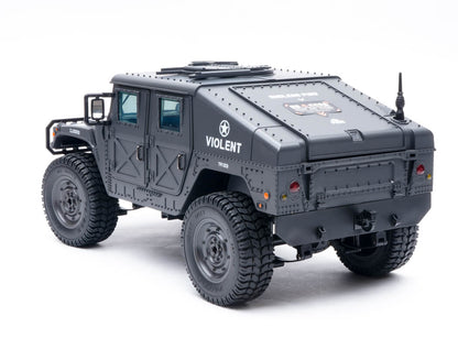 E-ZEE - RC 1/16 4WD RC HUMMER MILITARY TRUCK - BLACK - (Lipo Battery & Charger Included) - EZ-G2069BK