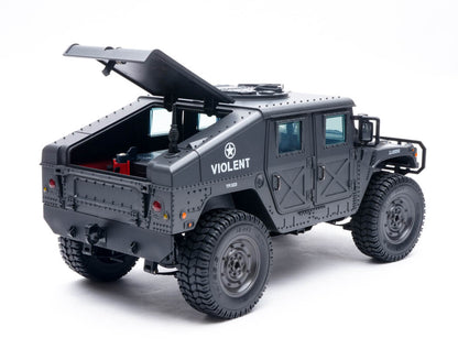 E-ZEE - RC 1/16 4WD RC HUMMER MILITARY TRUCK - BLACK - (Lipo Battery & Charger Included) - EZ-G2069BK