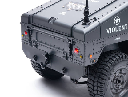 E-ZEE - RC 1/16 4WD RC HUMMER MILITARY TRUCK - BLACK - (Lipo Battery & Charger Included) - EZ-G2069BK