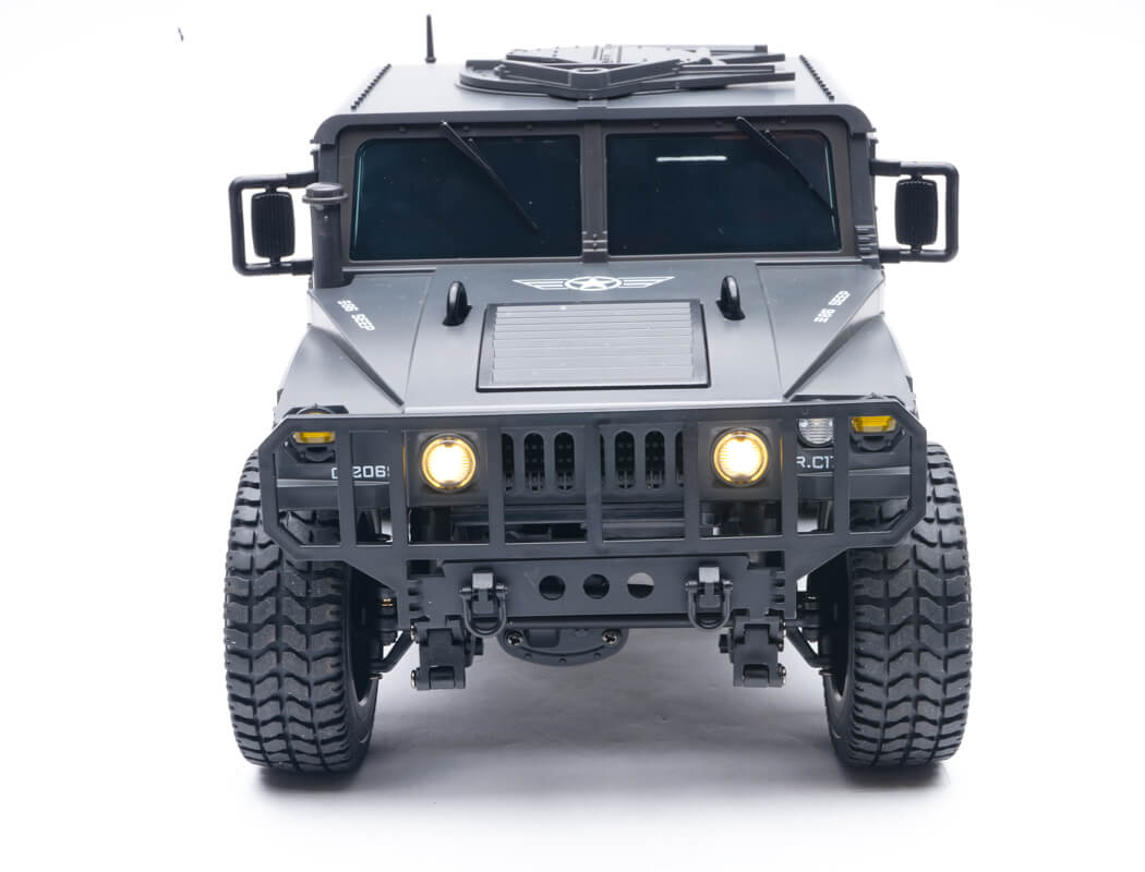 E-ZEE - RC 1/16 4WD RC HUMMER MILITARY TRUCK - BLACK - (Lipo Battery & Charger Included) - EZ-G2069BK