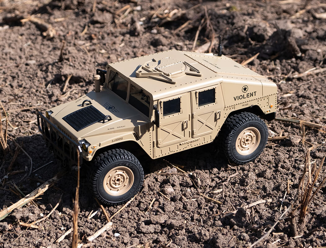 E-ZEE - RC 1/16 4WD RC HUMMER MILITARY TRUCK - DESERT SAND - (Lipo Battery & Charger Included) - EZ-G2069DS