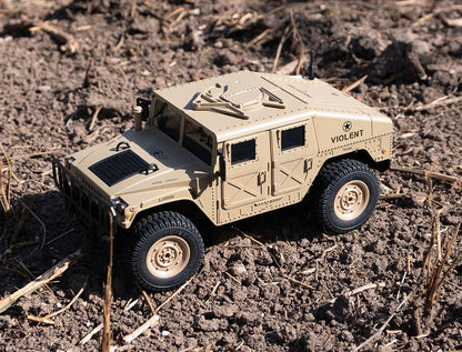 E-ZEE - RC 1/16 4WD RC HUMMER MILITARY TRUCK - DESERT SAND - (Lipo Battery & Charger Included) - EZ-G2069DS