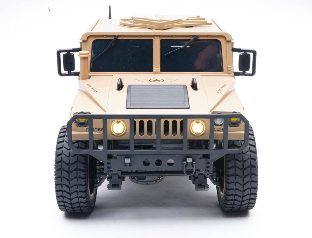 E-ZEE - RC 1/16 4WD RC HUMMER MILITARY TRUCK - DESERT SAND - (Lipo Battery & Charger Included) - EZ-G2069DS