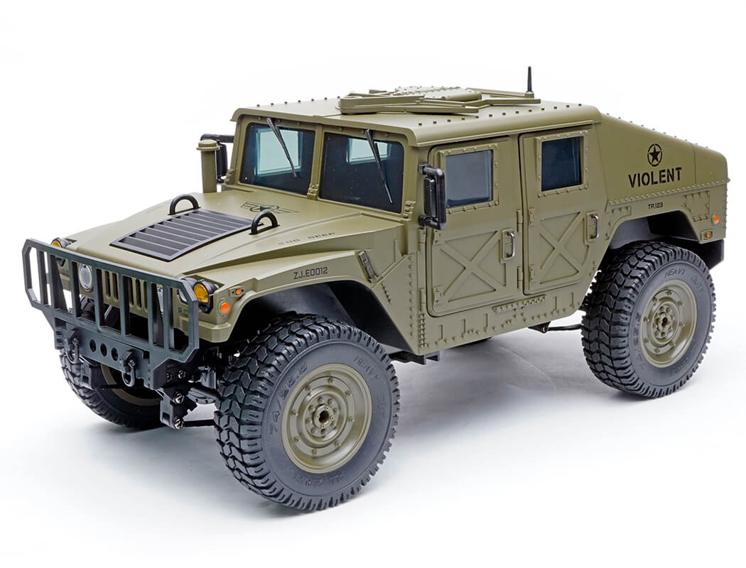E-ZEE RC - 1/16 4WD RC HUMMER MILITARY TRUCK RTR - GREEN - EZ-G2069GN (Battery & Charger Included)